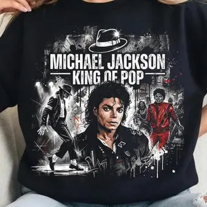 Michael Jackson King of Pop Halftone T-shirt, Michael Jackson V4 Shirt, Michael Jackson T-shirt, Y2k, T Shirt Q14