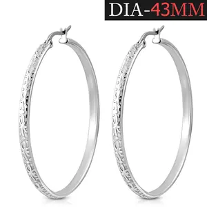 Stainless Steel Silver-Tone Starfish Hoop Earrings - 1.60 in, Ideal for Date Night Outfits