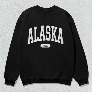 Alaska Sweatshirt USA Collegiate Crewneck Sweater Unisex
