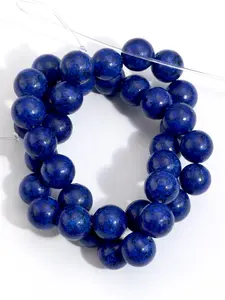Natural Lapis Lazuli Stone Beads - 4mm (0.16") -10mm (0.4") Round Loose Beads for Jewelry Making, Beading Making, DIY Bracelet Necklace Accessories, 15 Inch Strand, Diy Galaxy Beads