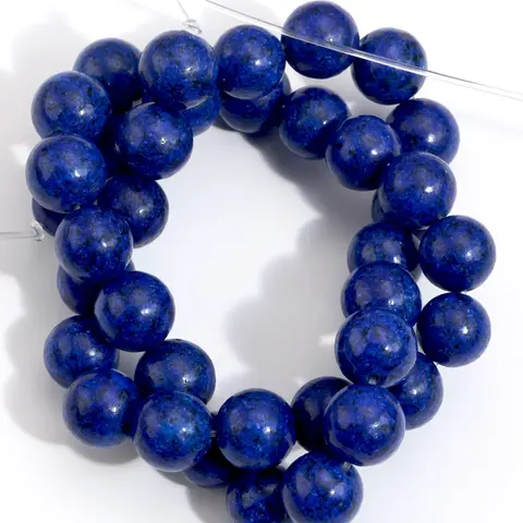 Natural Lapis Lazuli Stone Beads - 4mm (0.16") -10mm (0.4") Round Loose Beads for Jewelry Making, Beading Making, DIY Bracelet Necklace Accessories, 15 Inch Strand, Diy Galaxy Beads