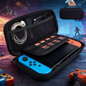 Switch/Switch 2 Carry Case Compatible with Nintendo Switch/Switch 2/Switch Oled, Includes 10 Game Card Protection Cases, Travel Storage Bag, Eva Material, Accessories