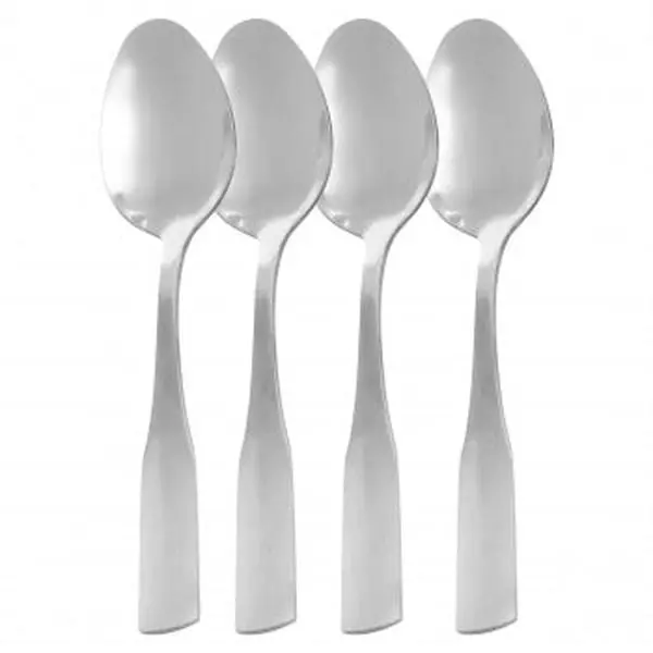 Gibson Home Classic Profile Stainless Steel Cutlery Set - 4-Piece Long-Handled Rounded Handle Spoon Shape Tea Spoons, Tea Spoon