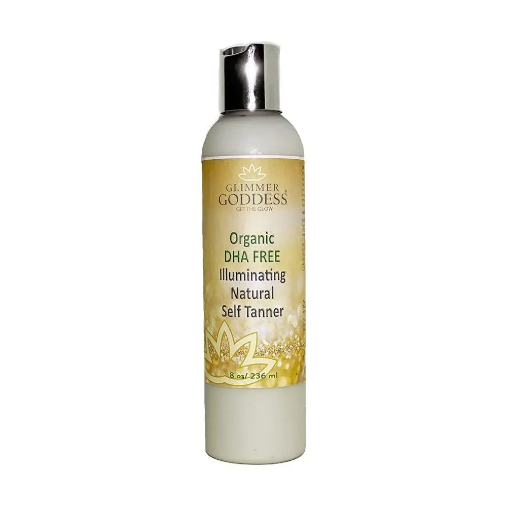 Glimmer Goddess Organic DHA-Free Self Tanning Lotion - Body Care Single Item with Erythrulose, Aloe Vera, Shea Butter, Cocoa Butter - Vegan, Cruelty-Free, Moisturizing Bronzing Lotion for Bronzy Body Glow
