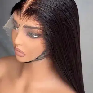 40 42 Inch Bone Straight Human Hair Wigs 13x6 HD Transparent Lace Frontal Wigs Glueless Straight Lace Front Human Hair Wigs