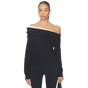 Line & Dot Ysa Sweater in Black & Ivory