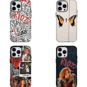 Nostalgic Param0re Riot Phone Case Iconic Pop Punk Butterfly Hayley Williams Aesthetic Design  Compatible with iPhone X, 11, 12, 13, 14, 15, 16, 17 Series & Galaxy Series