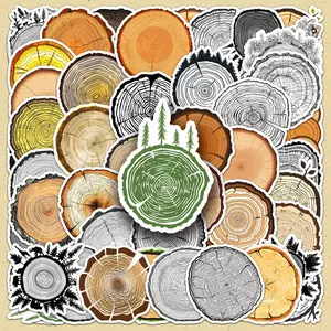 Tree Ring Pattern Sticker, 100pcs/set Cartoon Creative Personality Sticker, Scrapbooking & Stamping Supplies for Home & School & Office