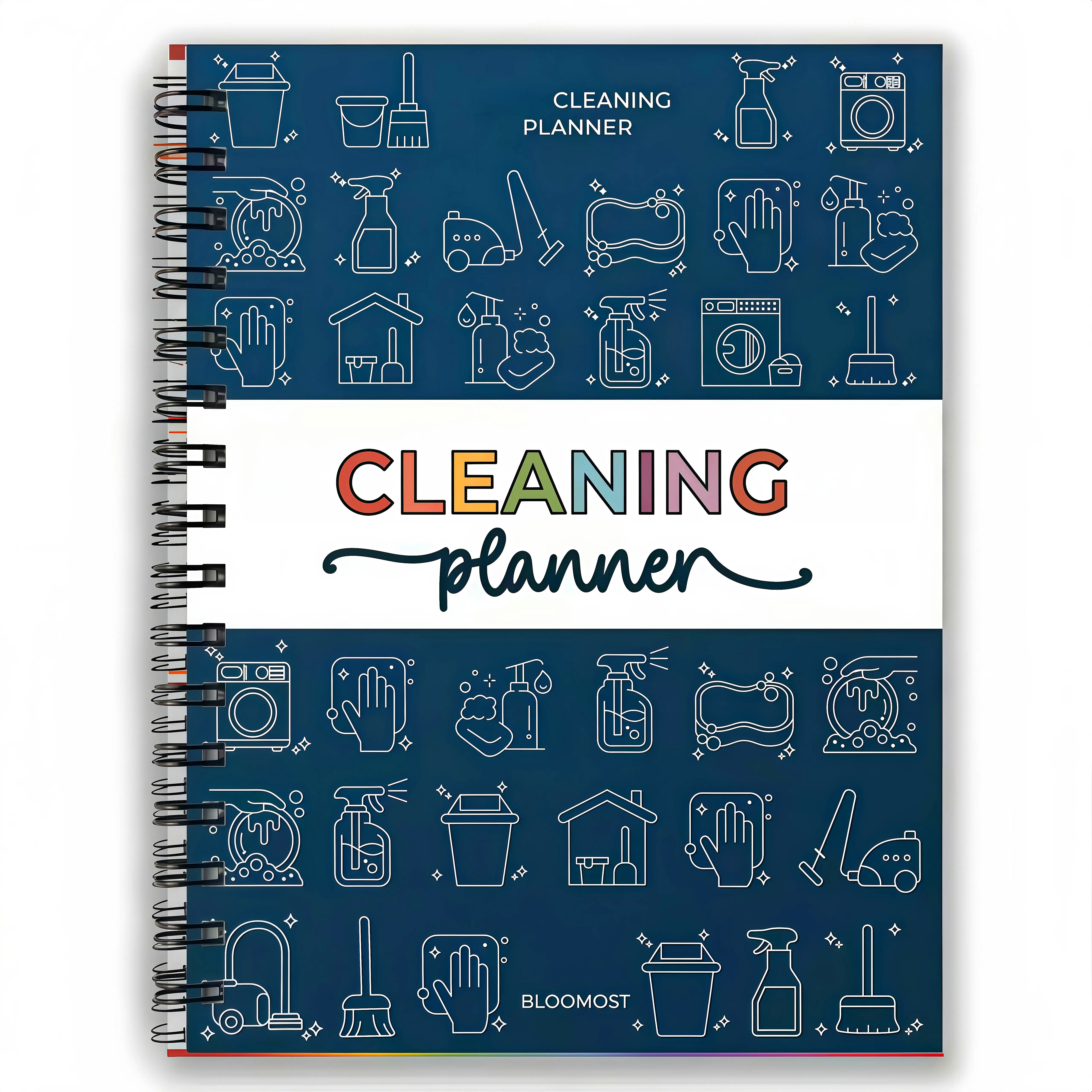 ADHD Cleaning Planner - Office Stationery Personal Organiser for Adults, Busy Women with Daily, Weekly, Monthly Household Checklists, Habit Tracker, Engaging Visual Layout, Complete Time-Frame Cleaning Coverage, Stress-Free Housework Scheduler