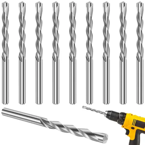 10 Pcs Drywall Router Bits 3/16 Drywall Rotor Tips M2 High Speed Steel Cutting Bit Downward Router Cutout Rotary Guidepoint Drill Tool, Used for with Spiral Saw