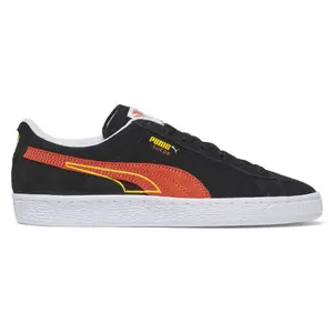 PUMA Womens Suede Brand Love Lace Up Sneakers Shoes Casual - Black