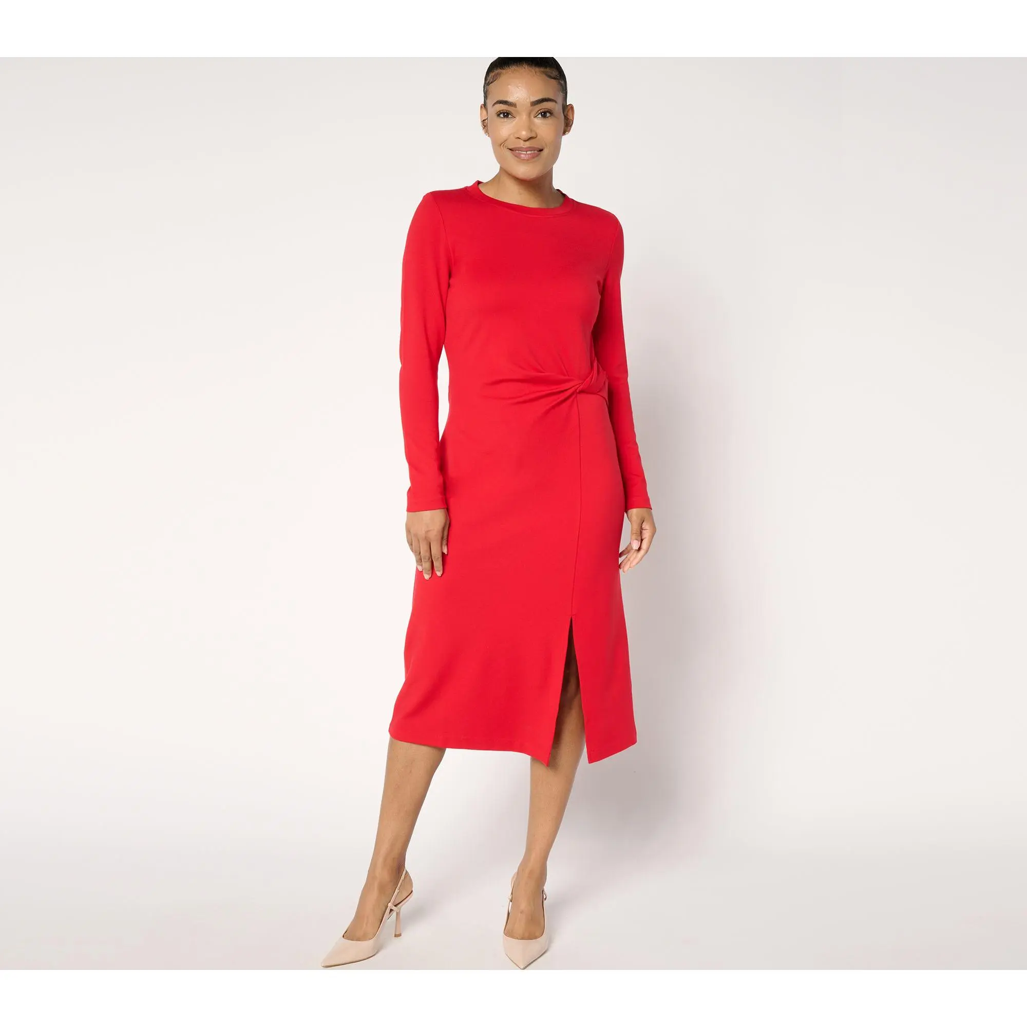 knee length dresses for ladies Damson Madder - Marissa Sheer Midi Dress - Multi Check main image 1