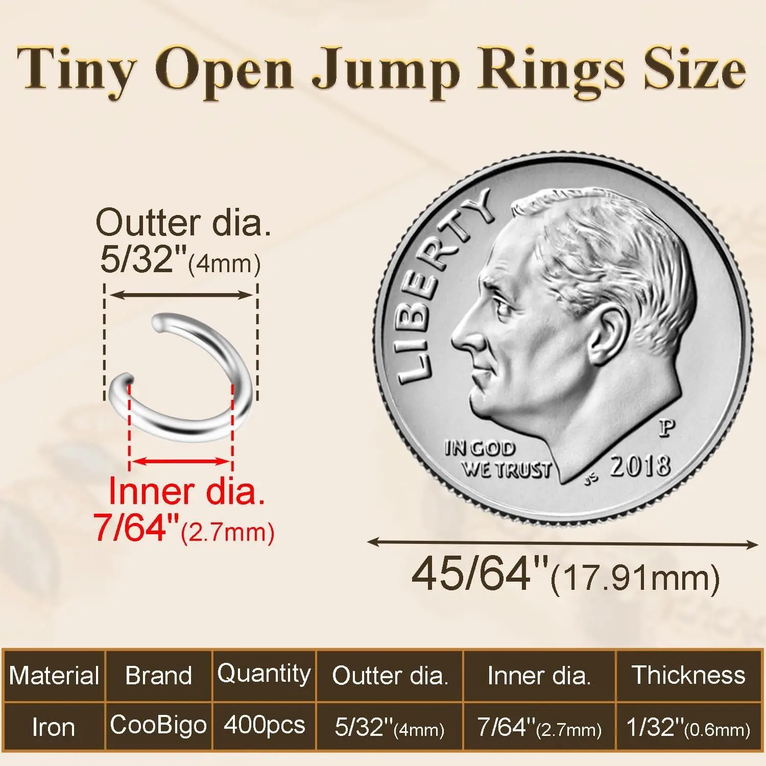 400pcs 5/32" Silver Tiny Jump Rings for Jewelry Making Replacement, Open Jump Ring Metal Jewelry Findings for Bracelets Necklaces Earrings Keychains Connectors Loops Repair Hardware 400pcs 5/32" Silver Tiny Jump Rings for Jewelry Making Replacement, Open Jump Ring Metal Jewelry Findings for Bracelets Necklaces Earrings Keychains Connectors Loops Repair Hardware