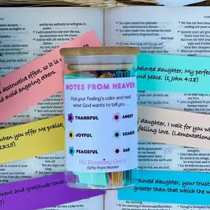 Notes From Heaven - Bible Inspired Notes Jar (Gift for Birthday, Graduation, Church Events)