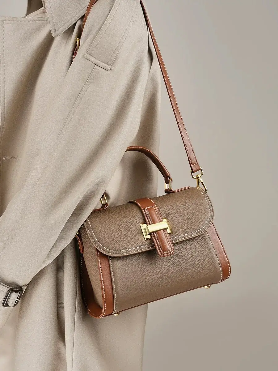 Women's 2026 New Elegant Contrast-Color Square Purse Crossbody Bag - Premium PU Light Luxury Exquisite Handbag, Convertible Top Handle-Shoulder-Crossbody, Fade-Resistant, Casual Timeless for Daily Commute & Key Moments, Purses Crossbody Bag