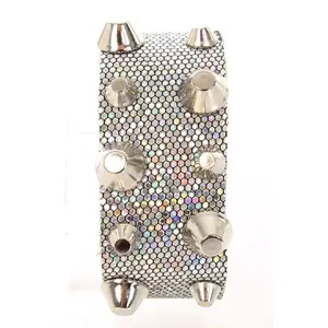 Silver Glitter Studded Cuff Bracelet