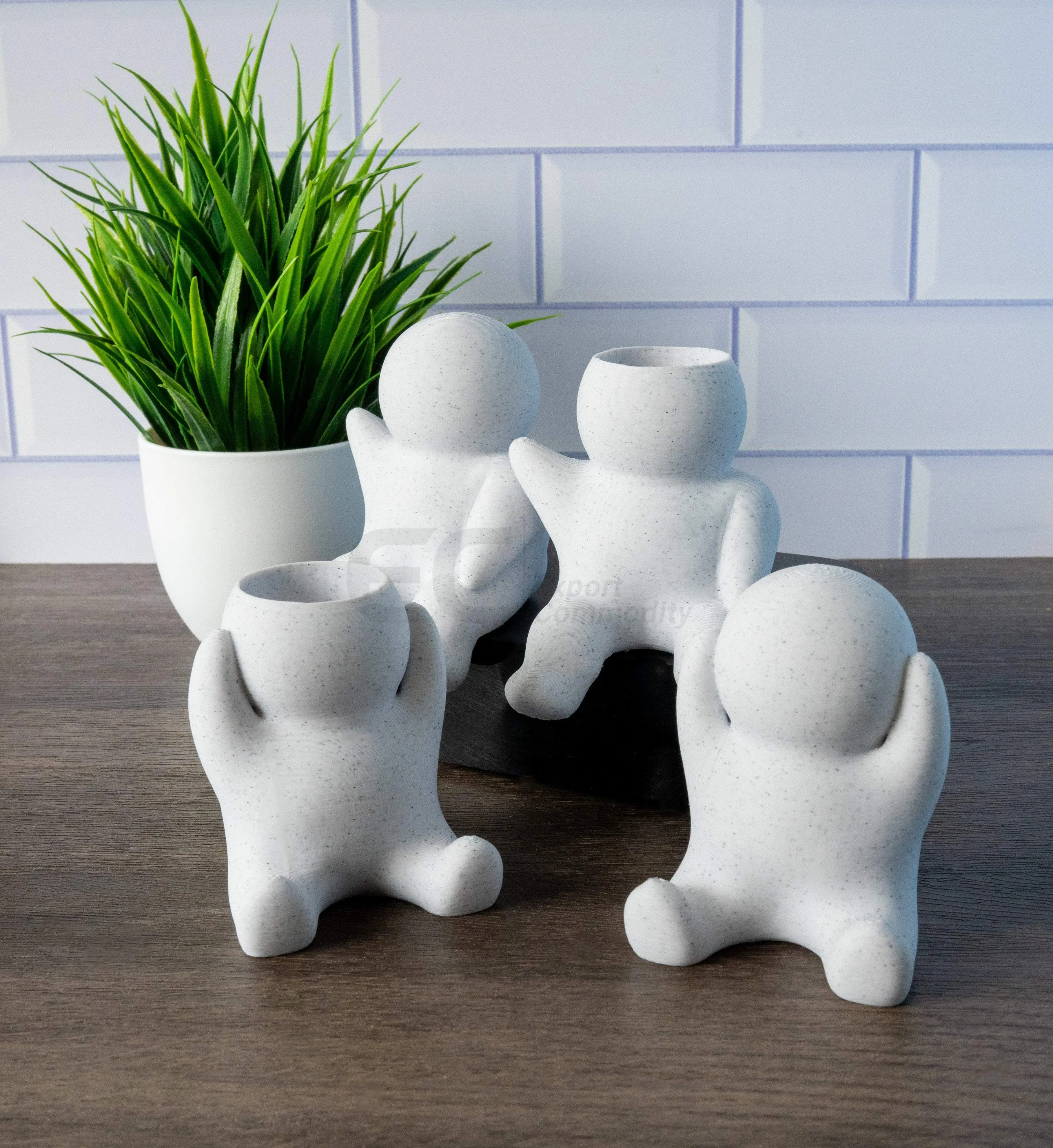 Chunky People Small Set - Custom Figurine in Stone Marble Plastic