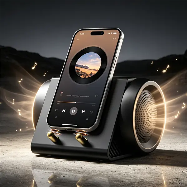 Wireless Bluetooth speaker, no pairing required, high-definition surround sound, 3-in-1 universal speaker stand, compatible with tablets, iPhones, and Android phones, black, the perfect Mother’s Day gift