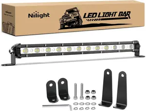 Nilight Single Row LED Light Bar Ultra-Slim Flood Light Bar 13 Inch 36W Fog Light Driving Light Work Light Roof Bumper Light for Offroad 4x4 Trucks Polaris RZR SUV ATV UTV, Led Car Lights, Driving Light Strip