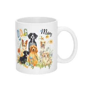Best Dog Mom Ever!  Hilarious Coffee Cup Gift for Mom Tea Mug - Cute Golden Retriever & Friends Funny Gift, Mug for Work Coffee Cup Drinkware
