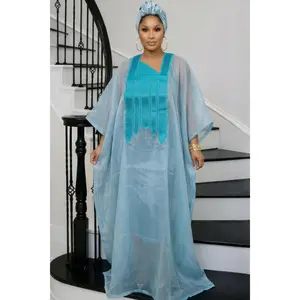 Amara Silk Chiffon Bubu Blue