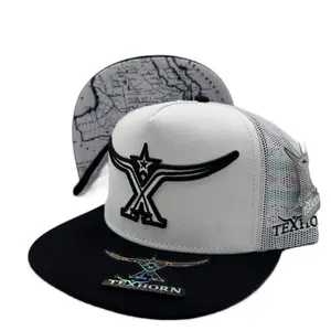 SAN PEDRO STYLE TEXHORN CAP WITH MEXICO MAP IN UNDER BRIM