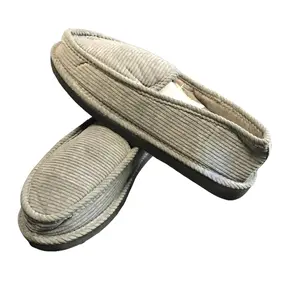 BRIGHT Men's Comfort Casual Corduroy House Shoes Slippers for All-Day Wear Soft Cozy Fit Stylish Home Footwear for Men Women