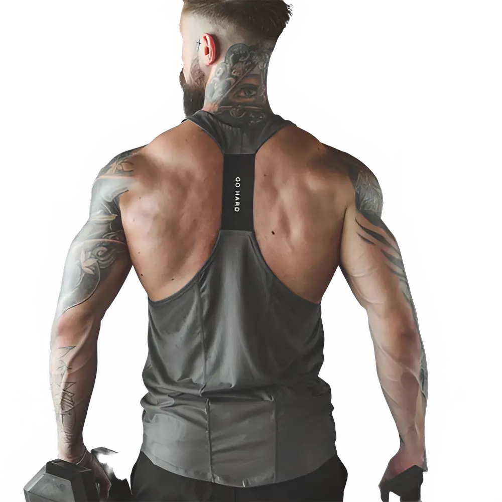 "Y-Back Gym Stringer Tank"