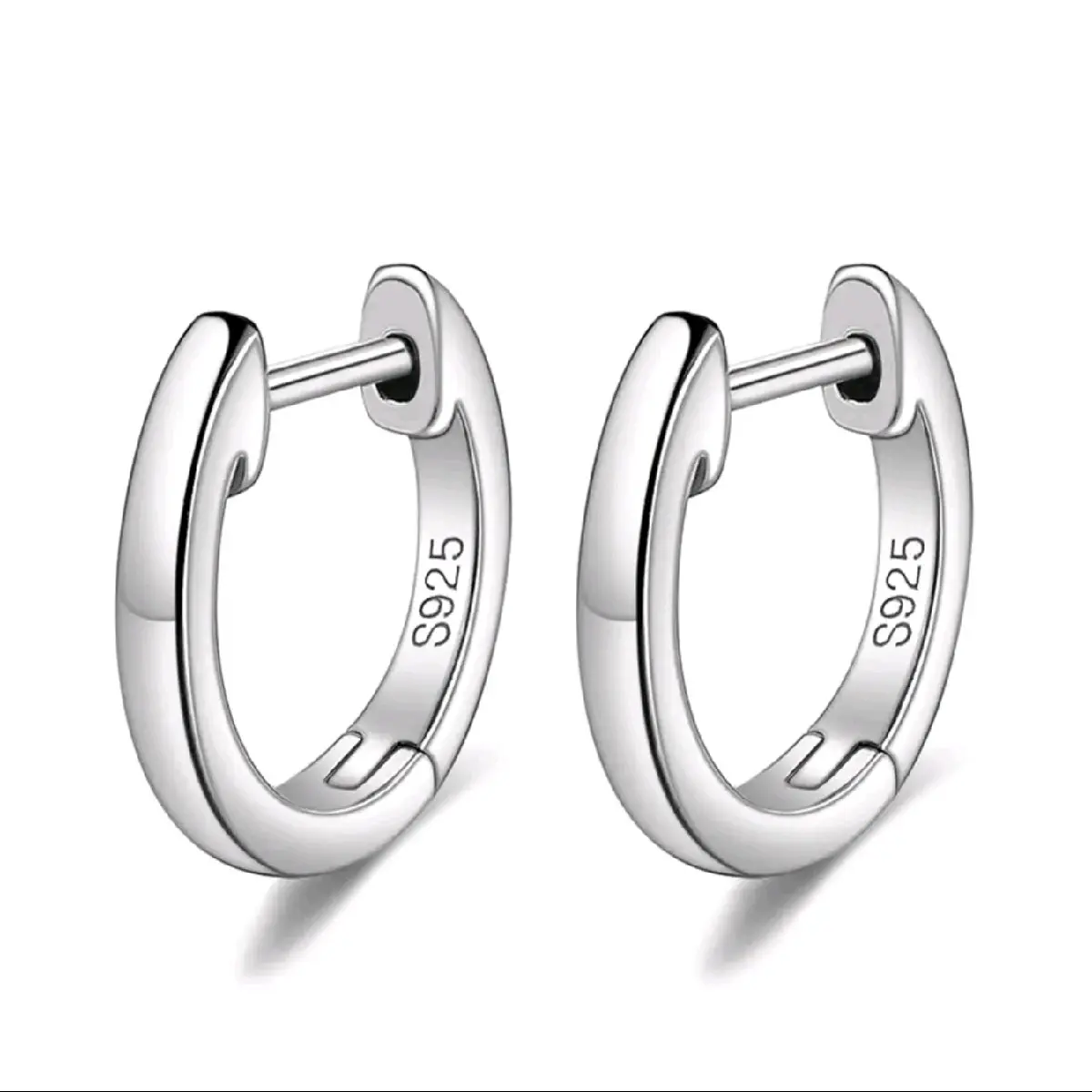 925 Sterling Silver Plain Cuff Hoop Earrings for Toddlers - Gold-Plated Hypoallergenic Kids Fashion Accessories