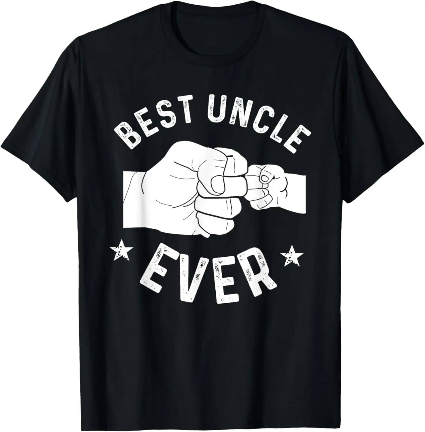 Vintage 'Best Uncle Ever' Slogan T-Shirt for Men, 100% Cotton Distressed Graphic Tee with a Round Neck and Short Sleeves