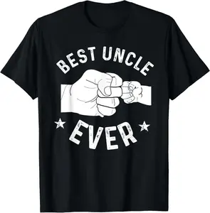 100% Cotton Funny Best Uncle Ever Fist-bump T-Shirt