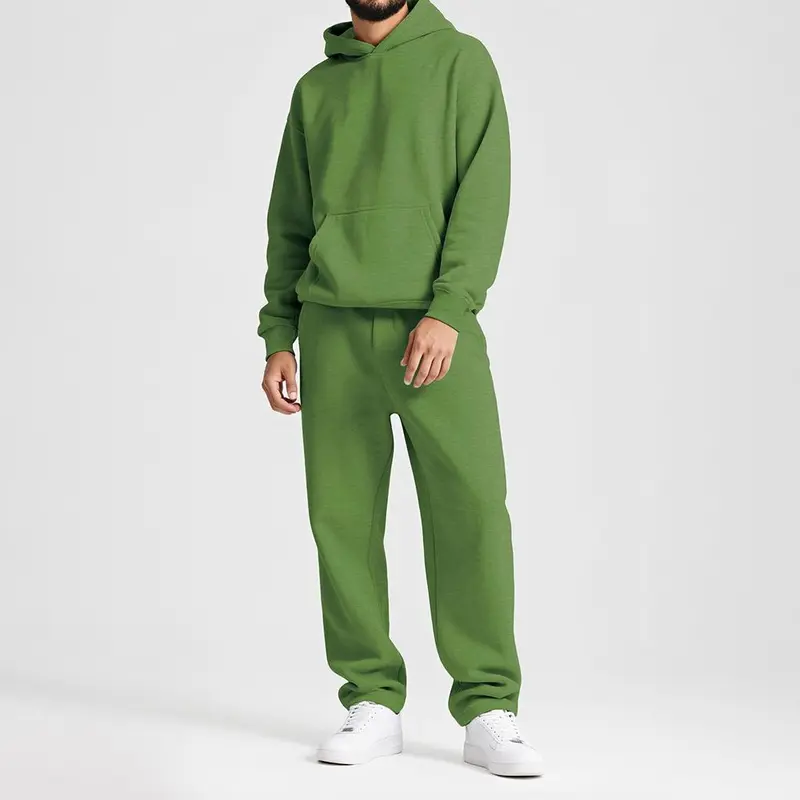 GINGTTO Matching Hoodie Set for Men Winter, 2 Piece Tracksuit, Oversized Hoodie & Sweatpants, Unisex Casual Outfits, Solid Streetwear, Warm Sweatsuit Casual Tracksuits Plain Tracksuit Set