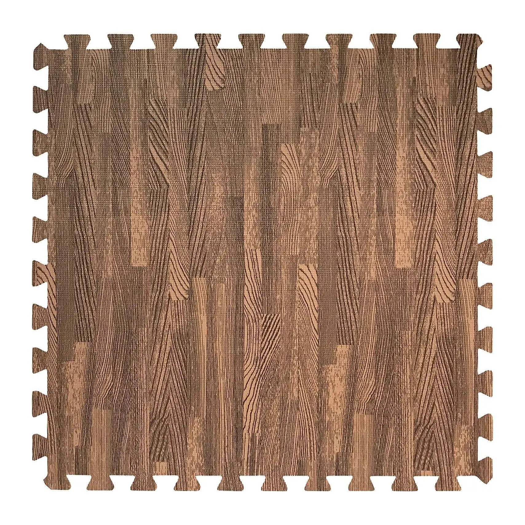 Interlocking Floor Mat -Wood Grain Print, 12-pc