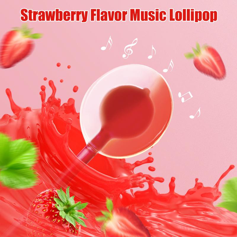 Amos TastySounds Music Lollipops Sugar-Free Audio Candies with Bone Conduction Tech Strawberry Blueberry Watermelon Snack Perfect Party Favor