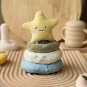 Acorn Flower Star Stacking Plush Toy, Soft Skin-Friendly Educational Toy for Kids, Great Gift for Baby Holidays & Birthdays, Soft Huggable