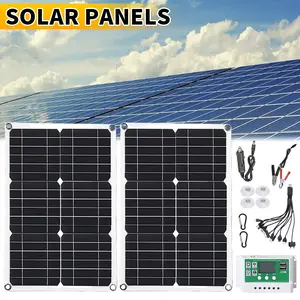 Solar Panel Solar Battery Charger 20W 12V Solar Panel Kit +MPPT Charge Controller,Suitable for Automotice,Motorcycle,Boat,ATV,Marine,RV,Trailer