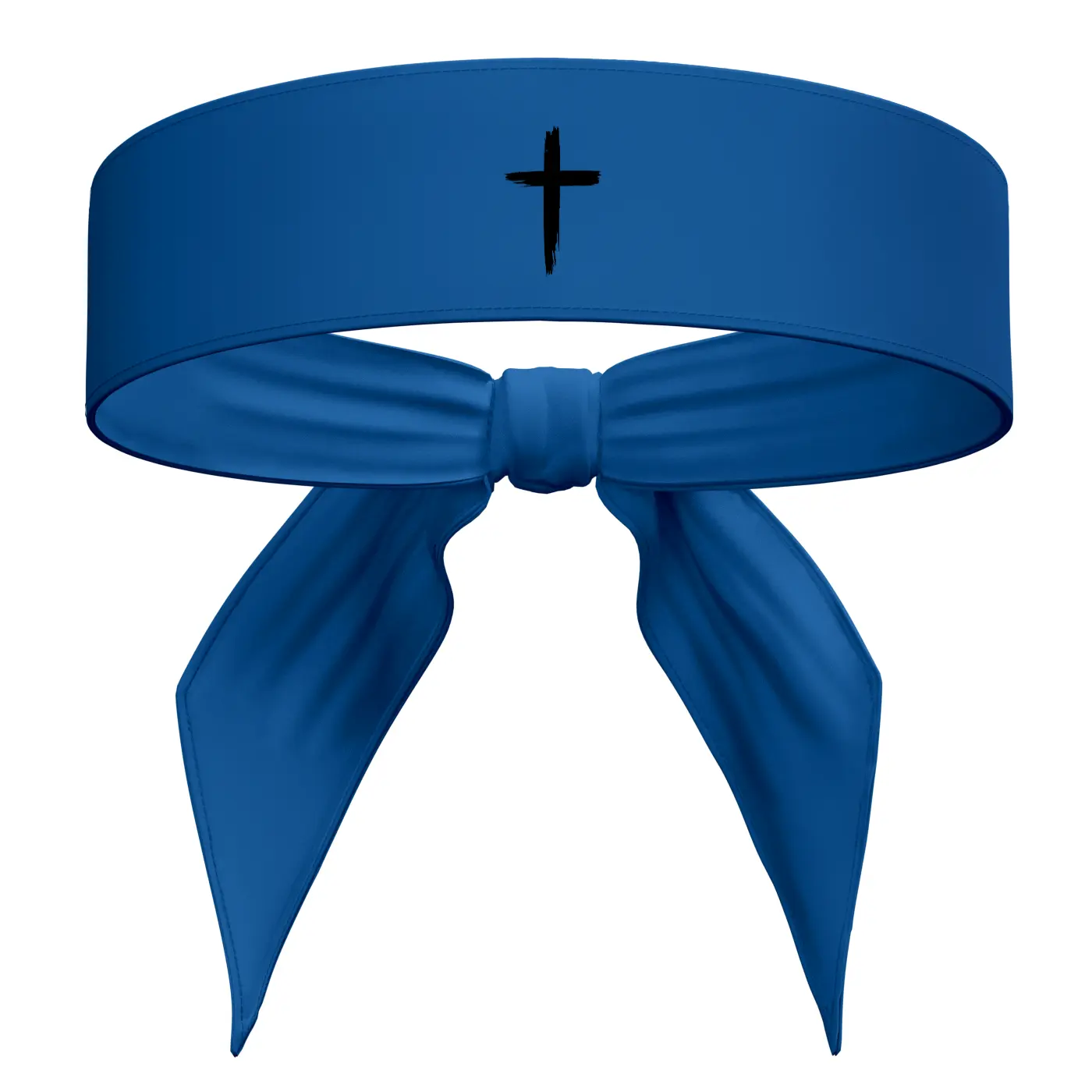 Blue Headband / Black Cross