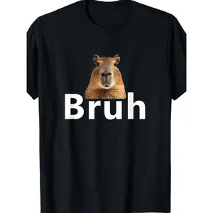 Limited Edition Capybara Brothers Funny Animal T- Shirt - 100 Cotton, Lightweight & Breathable, Regular Fit, Short Sleeve, Machine Washable, Perfect for Casual Wear & Workouts