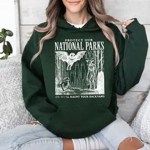Protect Our National Parks Shirt, Haunt Your Backyard Sweatshirt, Retro National Park Unisex Hoodie, Unisex Sweater Pullover Tee