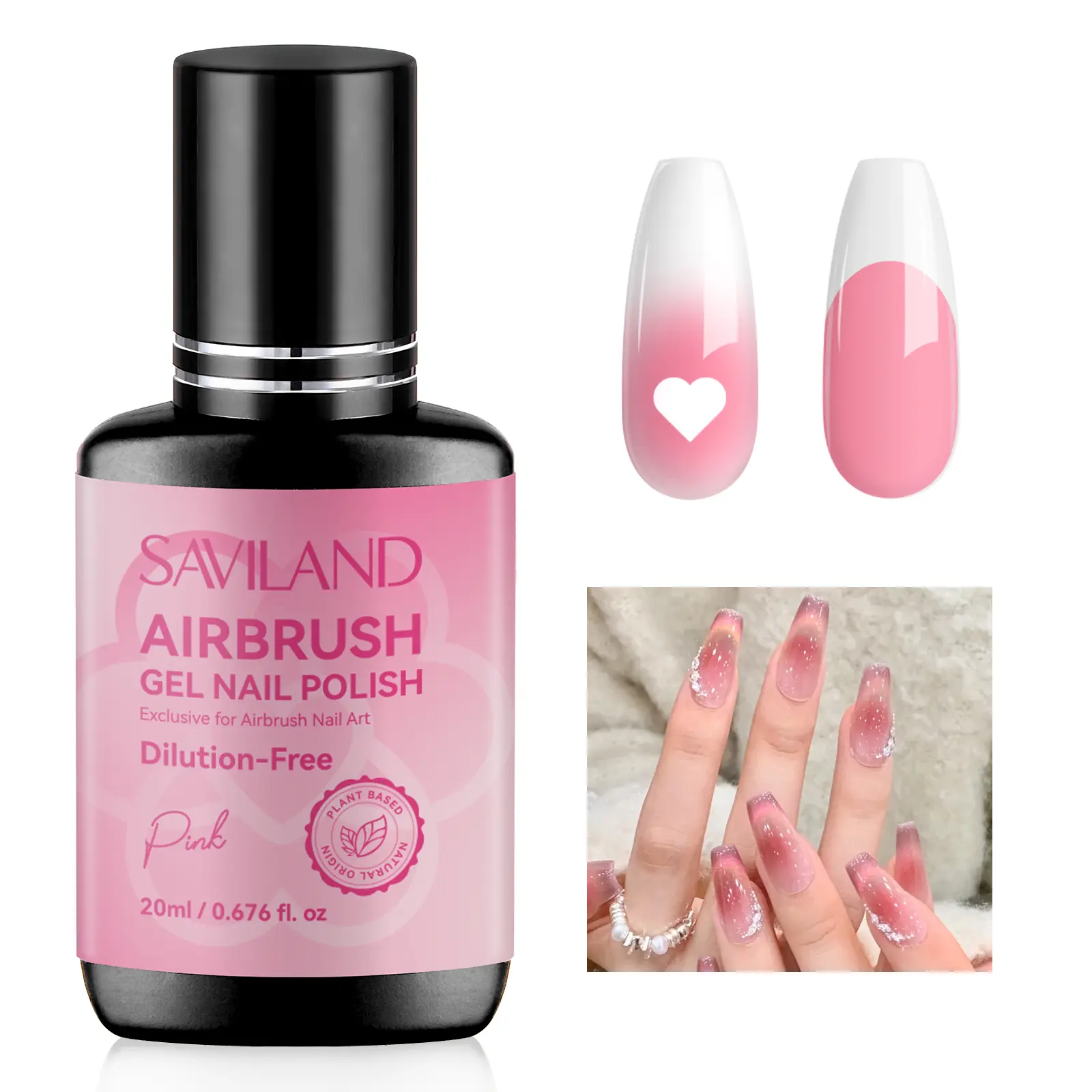 20 ml Dilution-free Pink Airbrush Gel Polish