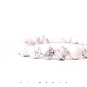 [Direct Buy] 1 piece of howlite bracelet, available in 6mm and 8mm