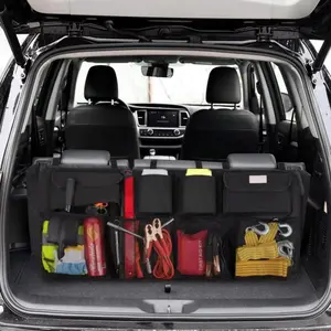 Car Trunk Storage Bag, 1 Count Large-Capacity Car Trunk Organizer Bag, Multifunctional Rear Seat Back Waterproof Hanging Storage Bag,Car Interior Accessory,Automotive Car Accessories