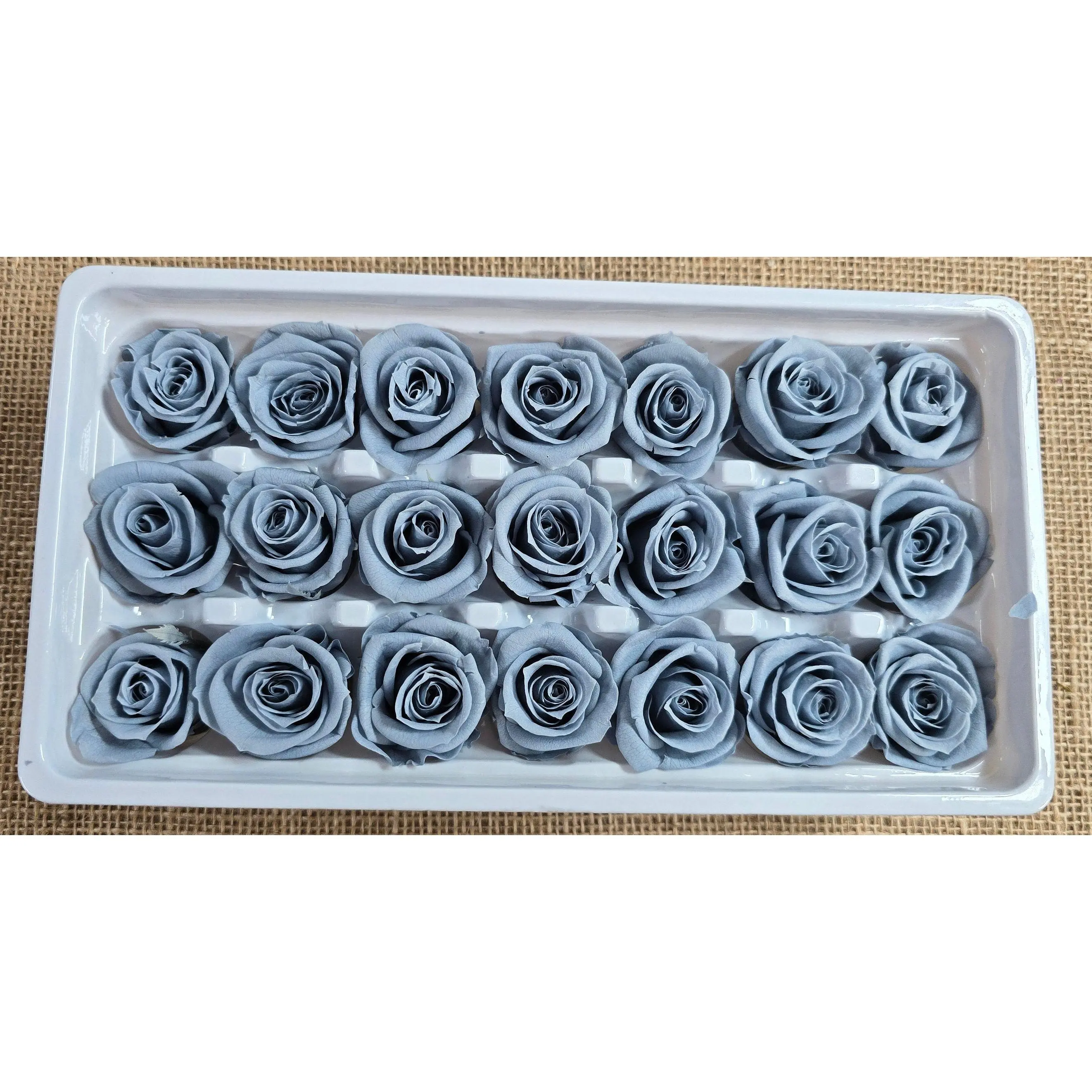 Preserved Roses - Gray Color - For Prom, Christmas, Wedding - Dried Roses For Bouquet - Eternity Roses - Forever Roses - 21 Pack,