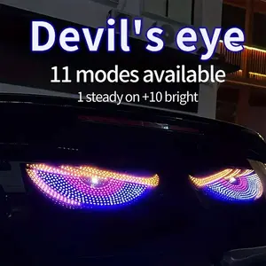 1 Pair Devil Eyes Light for Cars Windshield LED Demon's Eye Lights Dynamic Blinking LED Big Eye Lamp for Vehicle Truck Rear Window USB Plug and Play Road Rage Sign Flicker Decorative Lighting Car Light Embellishments Holiday Gifts