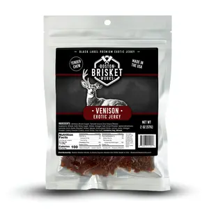 VENSION JERKY - 100% Vension Meat – Exotic Wild Game Snack – Unique Valentines Day Gifts for Men, Boyfriend, Husband – Cool Guy Gift Idea.