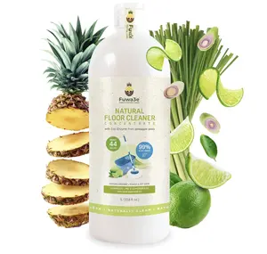 Pineapple Enzyme Natural Floor Cleaner Lime & Lemongrass 99% Organic Multi Surface Non-Toxic Cleaner with Fermented Pineapple Peels