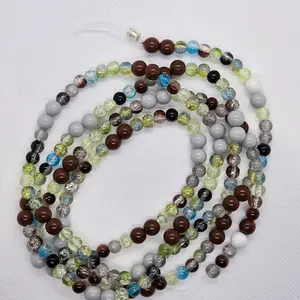 Waistbeads-Barrel Clasp-Colorway- Earth 51.5  Inches High-Quality Beads for Casual & Formal Occasions