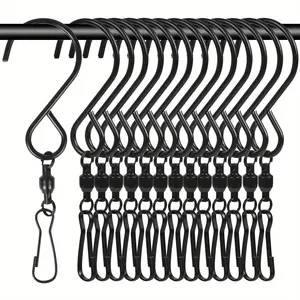 12pcs Stainless Steel Swivel Hooks - Perfect for Garden Wind Spinners & More!