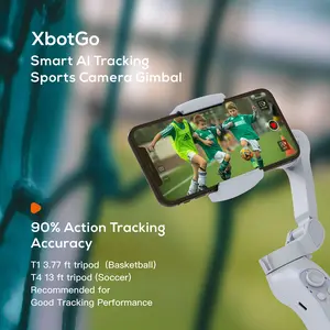 XbotGo AI Sports Gimbal, Auto Camera for Team Tracking, 3-Axis Stabilizer for Basketball & All Sports, Streaming, Portable, iOS/Android Remote pocket  gimbal
