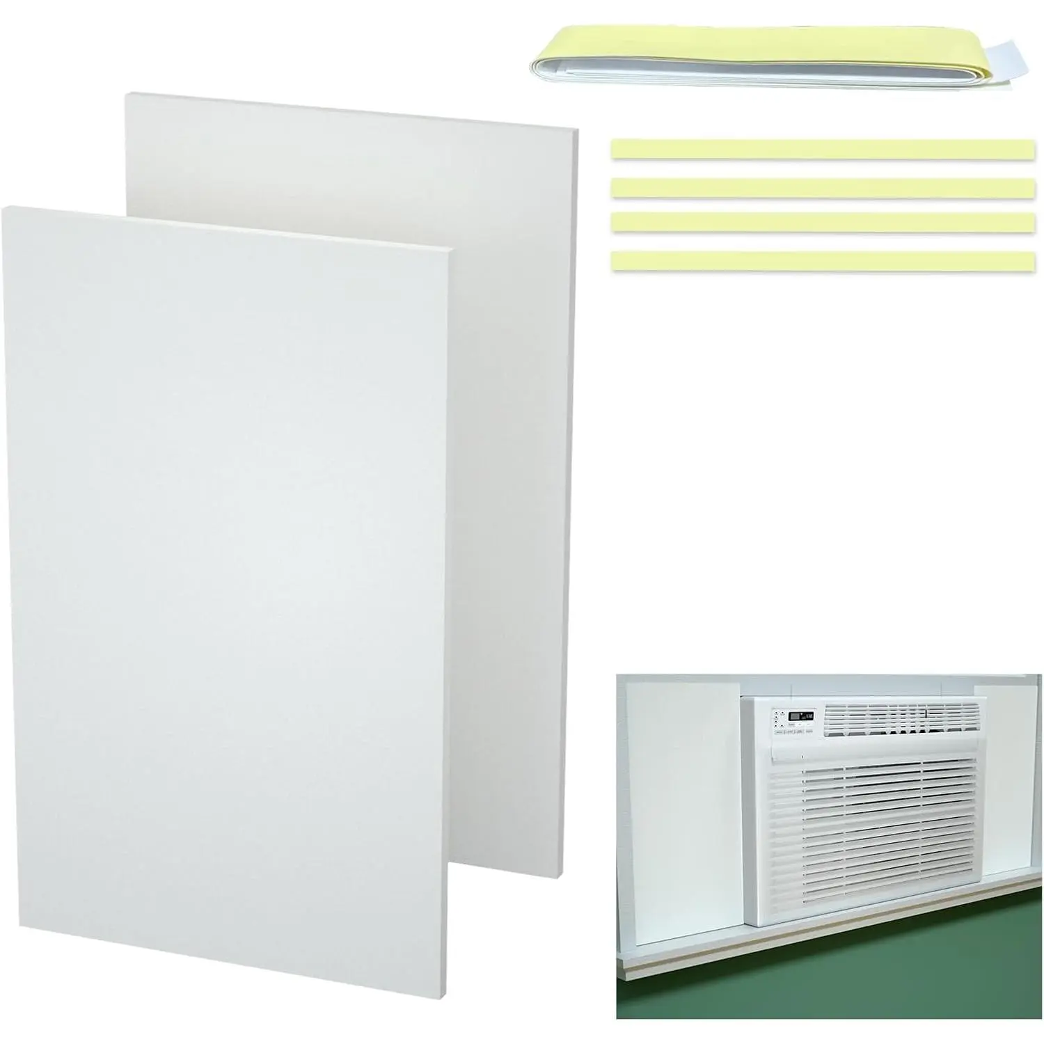 Window Air Conditioner,Side Insulated Foam Panel, Summer/Winter Heat and Draft Insulating,Simple Set Panels Window Seal